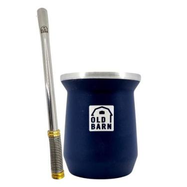 Imagem de Kit De Tereré Cuia Térmica Parede Dupla De Alumínio 300ml Bomba De Ino