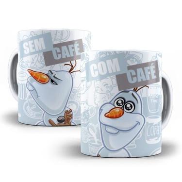 Imagem de Caneca Olaf Frozen Com Café Sem Café Porcelana Personalizada - Tio da 