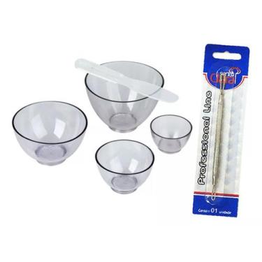 Imagem de Kit 4 Cubetas De Silicone, Espátula Estética E Extrator Cravos Duplo I