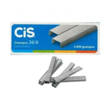 Imagem de 5000 Grampos p/ Grampeador 26/6 Metal - 123496 - Sertic