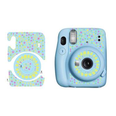 Imagem de Adesivo para Câmera Instax Mini 11 Estrelas Fundo Azul - TUDOPRAFOTO