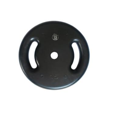 Imagem de Anilha de Ferro Fundido Injetada Alça Lateral 15,0Kg - ANILHAS FITNESS