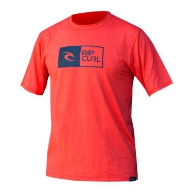 Imagem de Rip Curl Camiseta Rash Guard Surf manga curta Ripawatu, média, vermelha