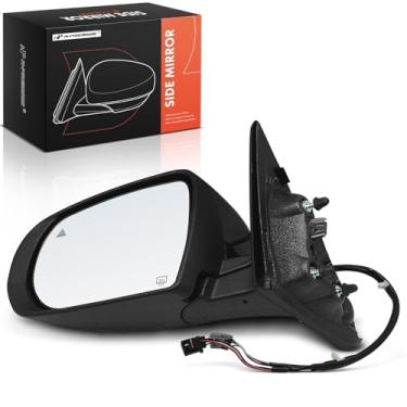 Imagem de A-Premium Espelho retrovisor elétrico lateral do motorista - compatível com Jeep Compass 2017-2022 - Espelho retrovisor externo preto dobrável manual aquecido com seta e detecção de ponto cego
