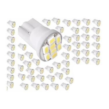Imagem de Kit 300 Lâmpadas Pingo T10-8 Leds Xenon Super Branca - Blue Lion