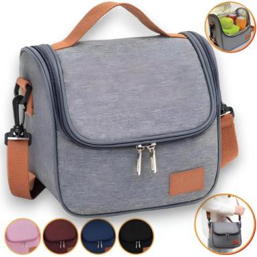 Imagem de Bolsa Térmica Feminina Masculina Lancheira Porta Marmita Lanche Bebida