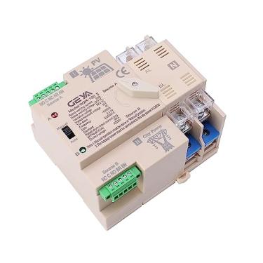 Imagem de GAEYAELE Interruptor de Transferência Automática Fotoelétrico da Rede Elétrica ATS PV Uso do Interruptor de Transferência do Gerador de Energia do Sistema Solar (ATS-2P-63A-220VAC-Solar)