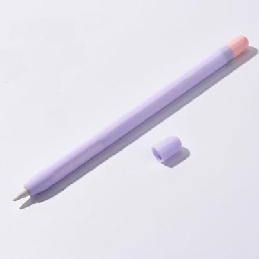 Imagem de GANGANPRO Estojo compatível com Apple Pencil 1ª geração, acessórios de aderência para Apple Pencil 1ª geração - roxo claro