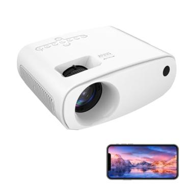 Imagem de Mini projetor com Wi-Fi e Bluetooth – projetor de filmes portátil para ambientes externos 1080p Full HD compatível com HDMI/telefone/tablet/laptop/TV Stick/PS4