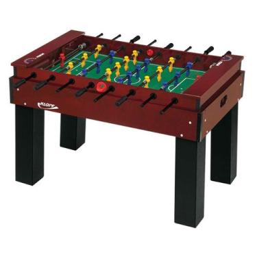 Imagem de Mesa Pebolim / Totó Oficial Varão Passante Luxo Klopf 1052, Preto e Ma