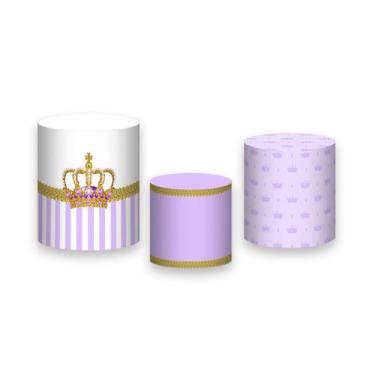 Imagem de Trio De Capa Cilindro - Ursinha Princesa Lilás 030 - Via Cores