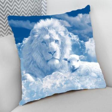 Imagem de Almofada Decorativa Cheia c/ Zíper Estampas Evangélico Católico - Delu
