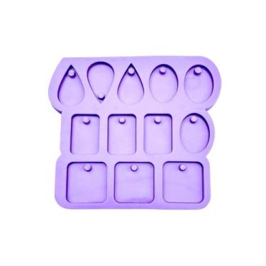 Imagem de R651 Molde de silicone pingentes diversos resina decorar - confeitaria