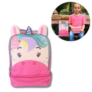 Imagem de Lancheira Escolar Térmica Unicórnio Divertida 3d Lanchinho - Clio Pets
