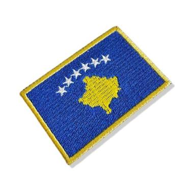 Imagem de BP0433-001 Bandeira Kosovo Patch Bordado 7,5x5 - BR44