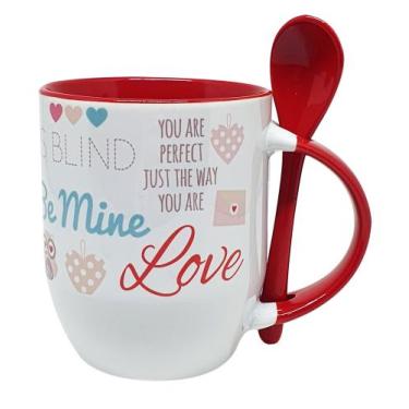 Imagem de Caneca com Colher Vermelha Personalizada - Amor, Amiga - GMH