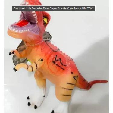 Imagem de Dinossauro de Borracha T-rex com som, muito divertido. - toys king