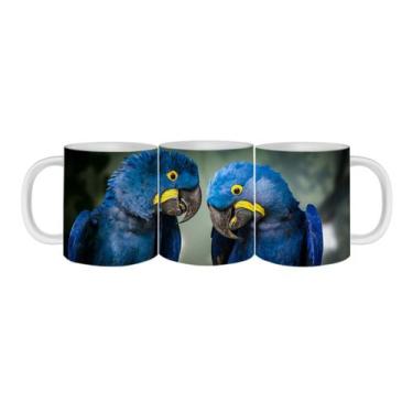 Imagem de Caneca de Porcelana Fauna Brasileira Arara Azul 325mL - VilelaGG