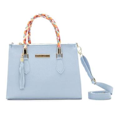 Imagem de Bolsa feminina colors zíper e bolso interno - ROSA, Azul