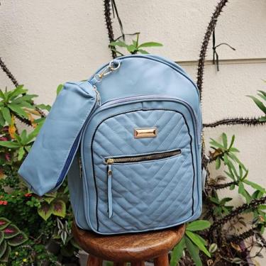 Imagem de Mochila Bolsa Feminina Social Com Estojo material ecológico - Unistar,