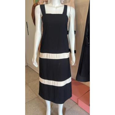 Imagem de Vestido Midi Crepe Tencel Bicolor-Alella, P