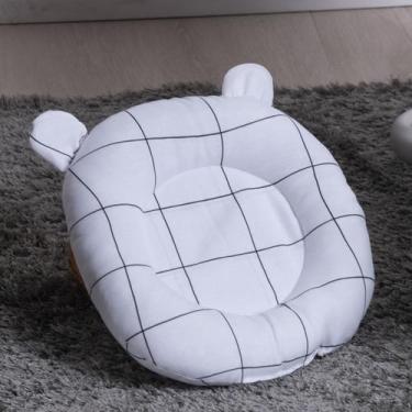 Imagem de Almofada Anatômica Ursinho Bebê - Monzillo Baby & Kids, Xadrez branco