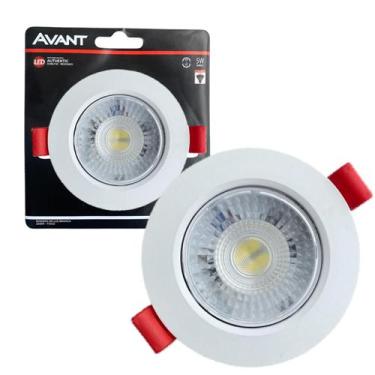 Imagem de 12 Spot Dicroica Led Redondo 5w Cob  Smd 6500k Branco Frio - Avant