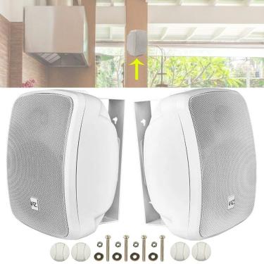 Imagem de Par Caixa Acústica Passiva 6" Polegadas K6 Branca Kaz Audio Hurricane