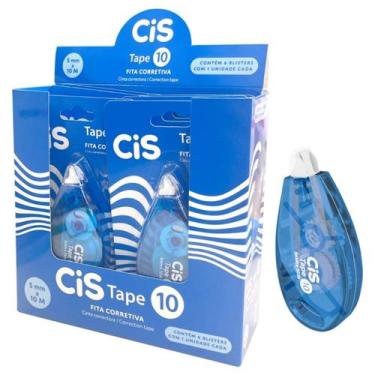Imagem de Corretivo Em Fita 5mmx 10m Cis Tape 10 Com Tampa, Caixa Com 6 Unidades