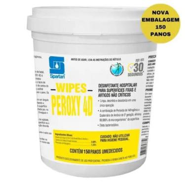 Imagem de Lenços Umedecidos Desinfetante Wipes Peroxy 4d 150 Unidades - Spartan