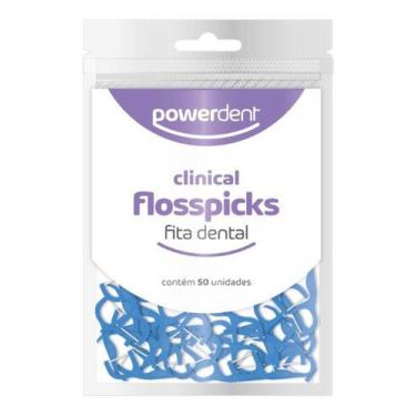 Imagem de Fio Dental Criança Higiene Bucal Com Cabo 50uni Powerdent