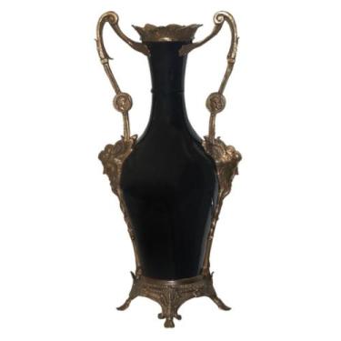 Imagem de Ânfora Porcelana Black Nobre Bronze Classico Luxo - LUXdécor