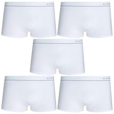 Imagem de Kit Com 5 Cueca Lupo Sunga Microfibra Sem Costura Original, Branco, M