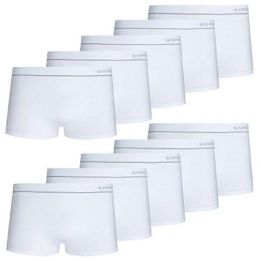 Imagem de Cueca Lupo Kit 10 Peças Sunga Microfibra Original, Branco, M