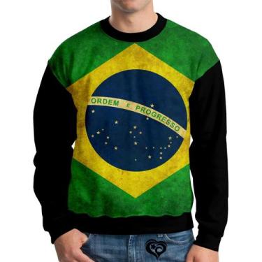 Imagem de Moletom Brasil Infantil Bandeira UNISSEX blusa casaco - Alemark, 2