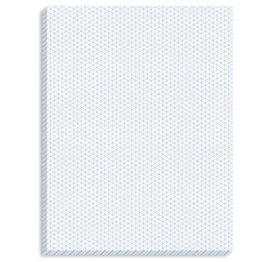 Imagem de MotiMind Bloco de papel gráfico isométrico de 50 folhas para esboço de papel isométrico e blocos gráficos para projetos 3D, arquitetura, paisagismo, engenharia de esboço (21 x 28)