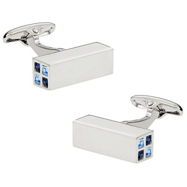 Imagem de Abotoaduras de cristal Cuff-Daddy em azul