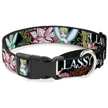 Imagem de Coleira de cachorro gamarra Tinker Bell Colagem floral elegante e irreverente 33 a 45 cm de largura