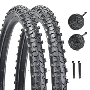 Imagem de YILUXING Pneu de bicicleta de montanha, pneu de bicicleta dobrável de 24/66x5 cm para bicicleta de montanha MTB (26 x 1,95)