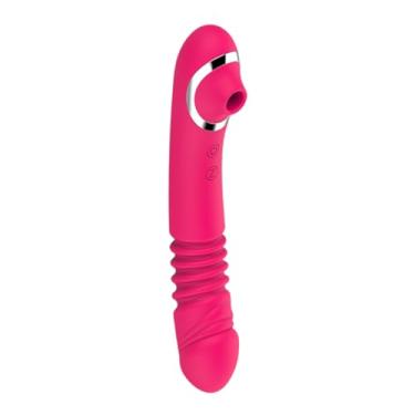 Imagem de Vibrador Feminino Vai e Vem Sugador de Clitóris 7 Intensidades em Silicone 23cm x 3,6cm Recarregável