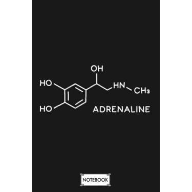Imagem de Adrenaline Molecule A76691 Notebook: Diary, 6x9 120 Pages, Journal, Lined College Ruled Paper, Planner, Matte Finish Cover