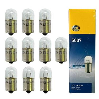 Imagem de Kit 10 Lâmpadas 67 12v 1 Polo 5w Base Ba15s Standard 5007 - Hella