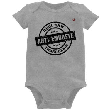 Imagem de Body Bebê Anti-Embuste - Foca na Moda, Cinza, GG