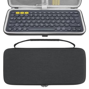 Imagem de Geekria Capa para teclado sem fio K380, bolsa rígida de transporte para teclado portátil sem fio compacto sem fio Tenkeyless, compatível com Logitech K380, teclado mágico, OMOTON ultrafino