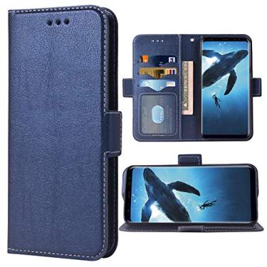 Imagem de Capa de telefone para Samsung Galaxy S8 Plus Folio Flip Wallet Case, couro PU com compartimentos para cartão de crédito, proteção de corpo inteiro, suporte, capa protetora para celular para Glaxay S 8