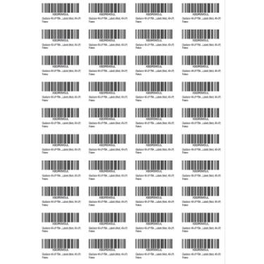Imagem de Etiquetas FBA 40-UP impressoras a laser/jato de tinta perfeitas para adesivos de código de barras UPC EAN, código asin, etiqueta FNSKU, etiquetas adesivas brancas autoadesivas, 52,5 mm x 29,7 mm, papel A4, 4000 etiquetas (fosco, 40-UP)