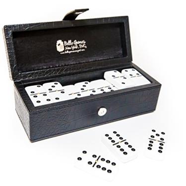 Imagem de Conjunto de dominós Flushing Meadows Double Six White Professional Jumbo Size Tournament com Spinners