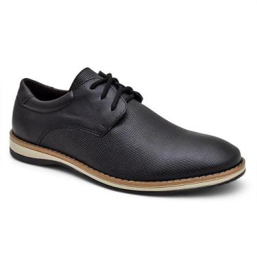 Imagem de Sapato Masculino Oxford Derby Casual Confortável - Bkarellus, Preto, 4