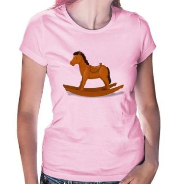 Imagem de Baby Look Cavalinho De Pau - Foca na Moda, Rosa bebê, M