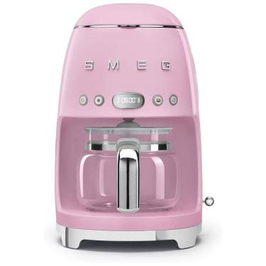 Imagem de Cafeteira Elétrica Programável 50s Expresso Retro Programável, 1050W, 110v, SMEG DCF02PKUS, Rosa